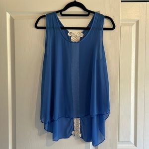 Blue Blouse Tank Top Size Medium